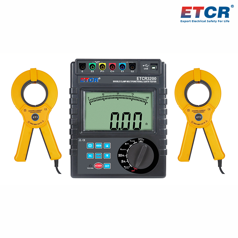 ETCR3200 Double Clamp Earth Resistance Tester